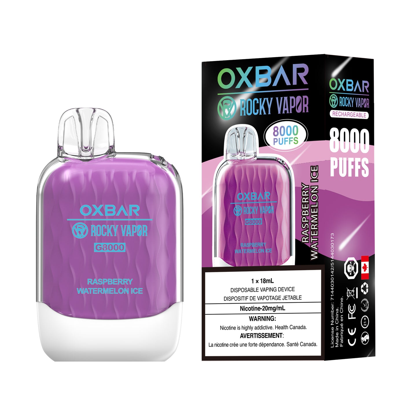 OXBAR G8000 - Raspberry Watermelon Ice (Pack of 5)