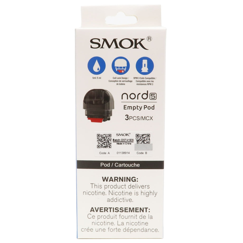 SMOK Nord 5 Empty Pod (CRC) 3 Pack