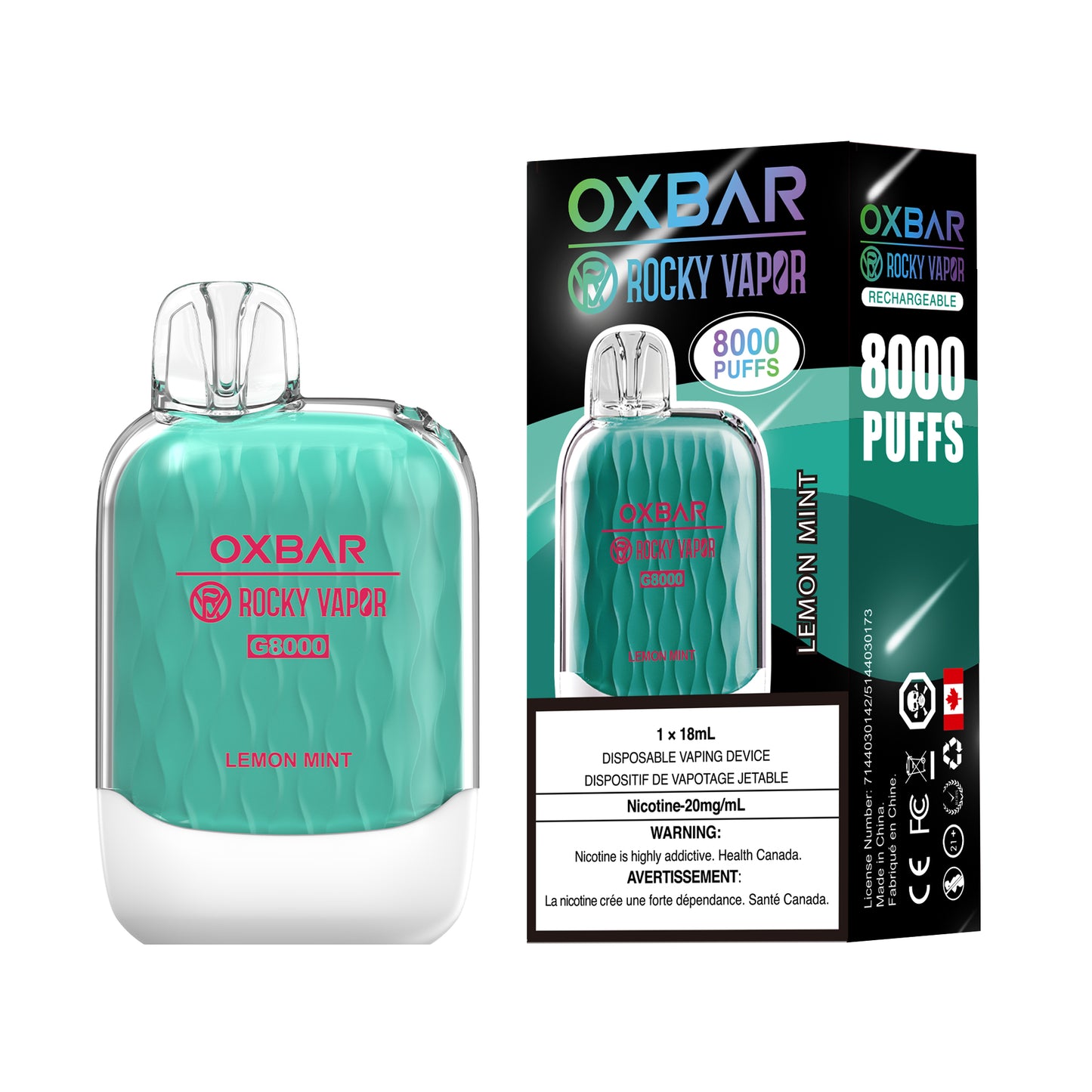 OXBAR G8000 - Lemon Mint (Pack of 5)
