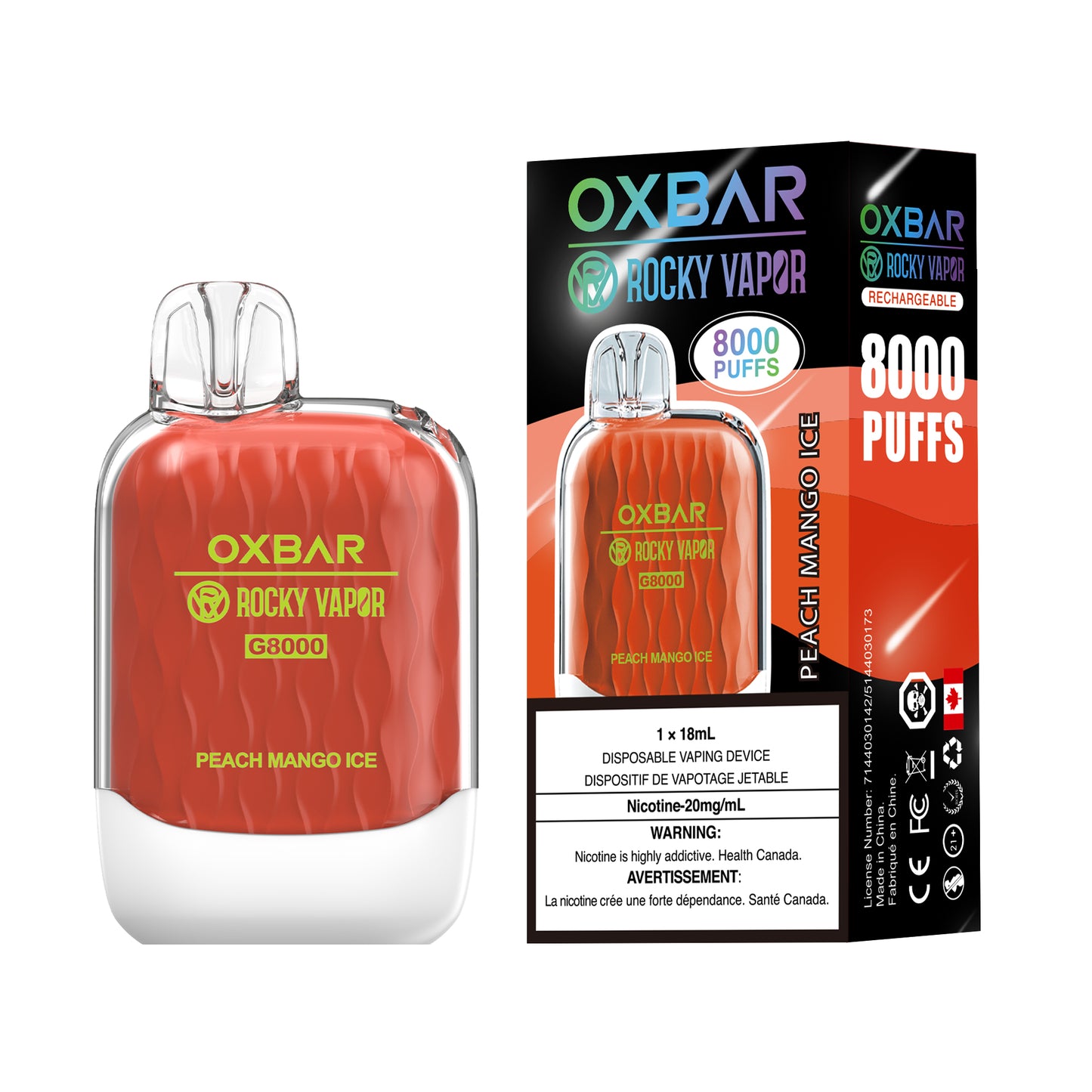 OXBAR G8000 - Peach Mango Ice (Pack of 5)