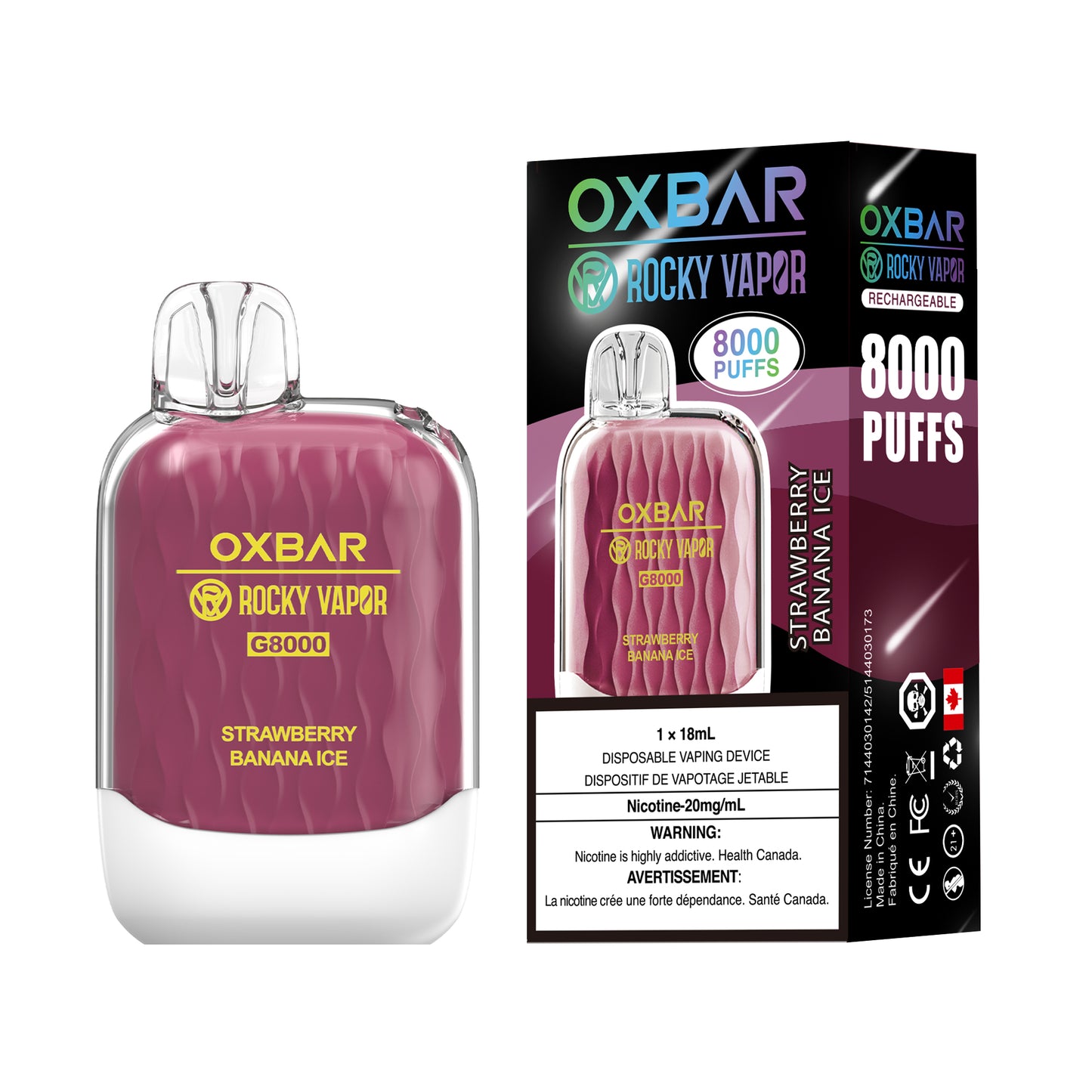 OXBAR G8000 - Strawberry Banana Ice (Pack of 5)