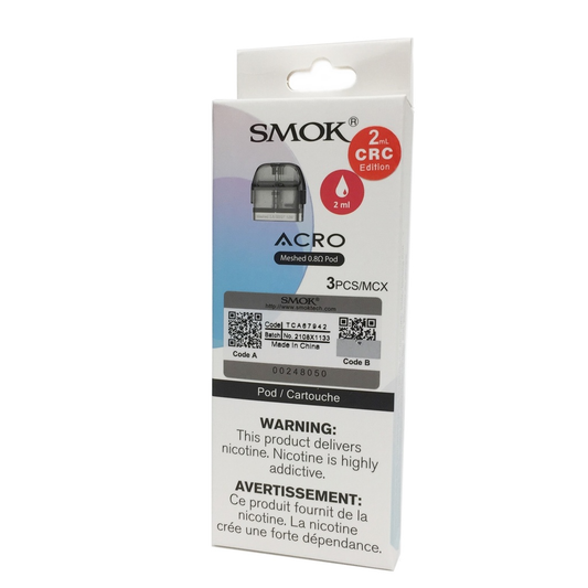 Smok - Acro Replacement Pods CRC (Pack of 3)